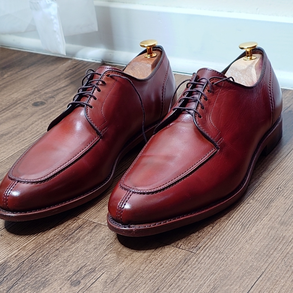 EUC Allen Edmonds Lasalle Derby Dress Shoes in Hermes Chili Red - Size 10.5D